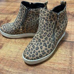 Cheetah heeled high tops